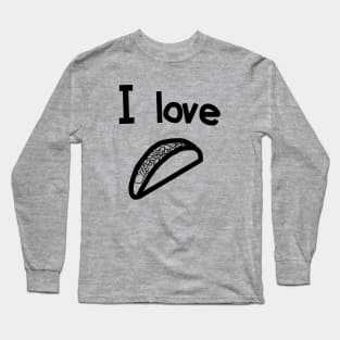 Food I Love Tacos Outline Long Sleeve T-Shirt